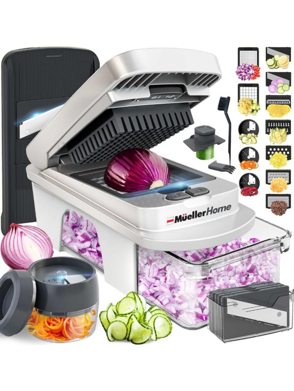 Versatile 12-Blade Mandoline Slicer for Effortless Vegetable & Fruit Prep
